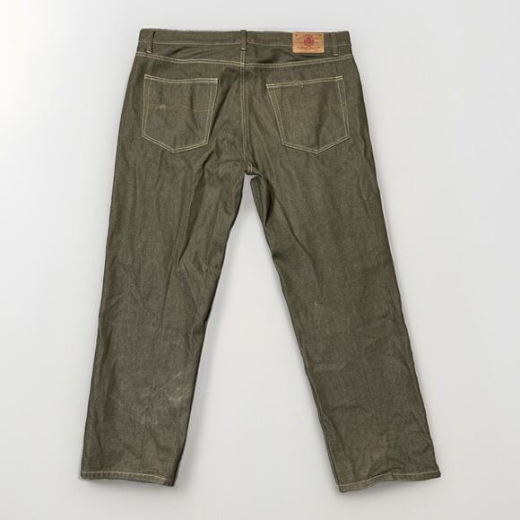 Vintage Members Property Coogi Straight Jeans Men's Size 42x32 Dark Green Denim - Picture 2 of 9